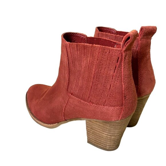 Suede Ankle Boots in Rusty pink - Picture 6 of 11